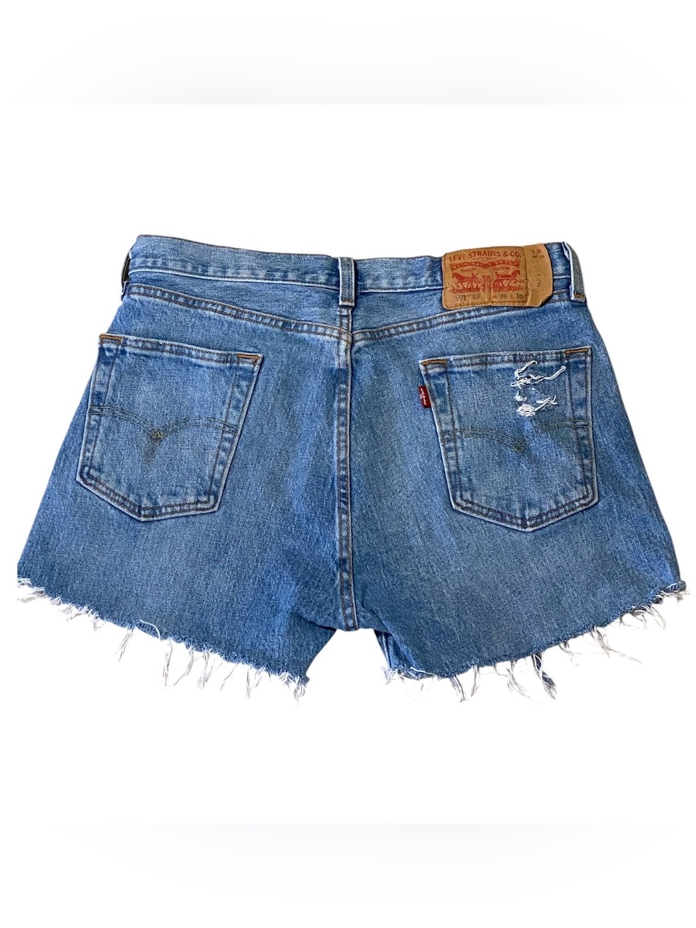 Levi’s 501 ‘93 Button Fly Denim Cutoff Shorts Size 30 Distressed